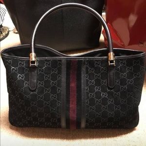 Gucci Black Velvet shoulder bag